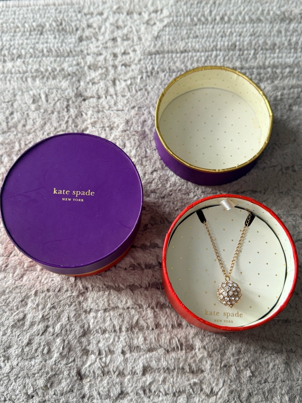 Kate Spade Gold Crystal Cluster Pendant Necklace